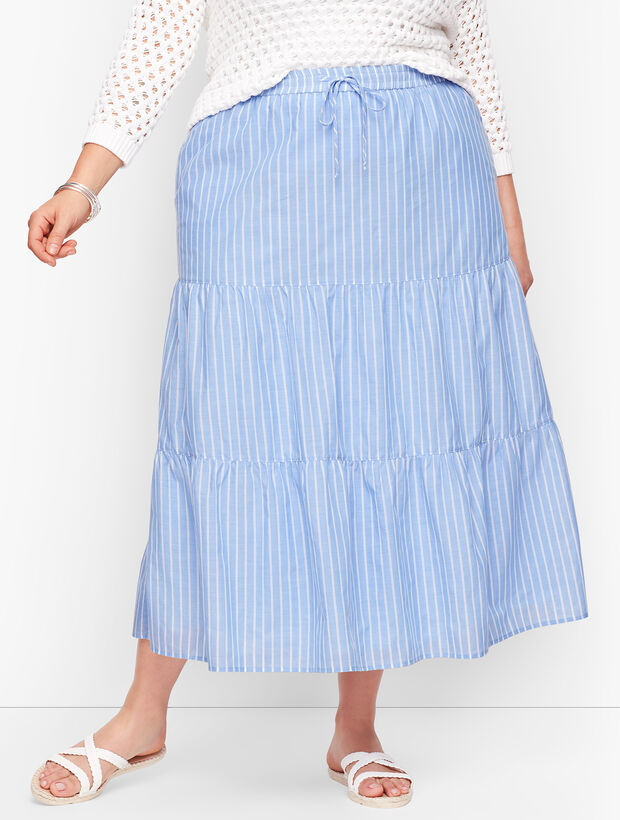 Tiered Maxi Skirt - Stripe