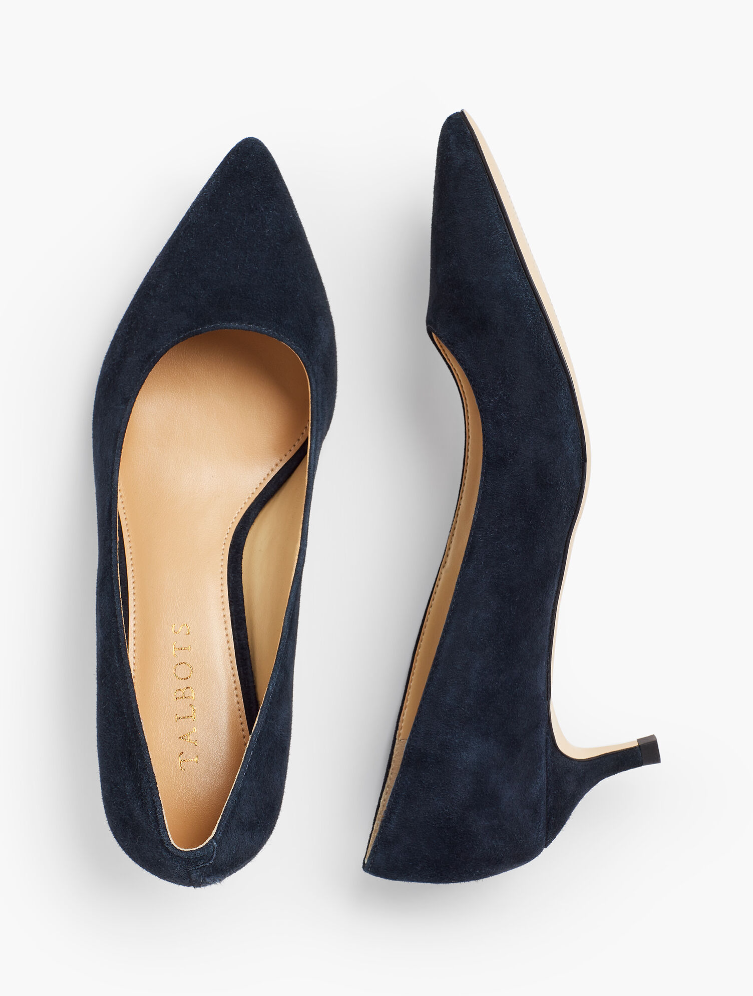 Sylvie Kitten Heel Pumps Suede Talbots