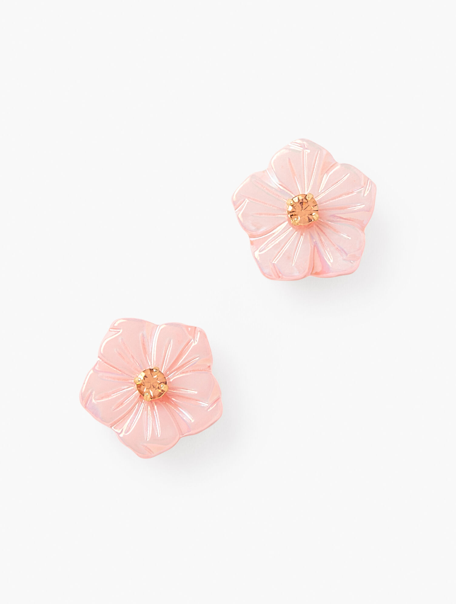 Carved Flower Pearl Earrings