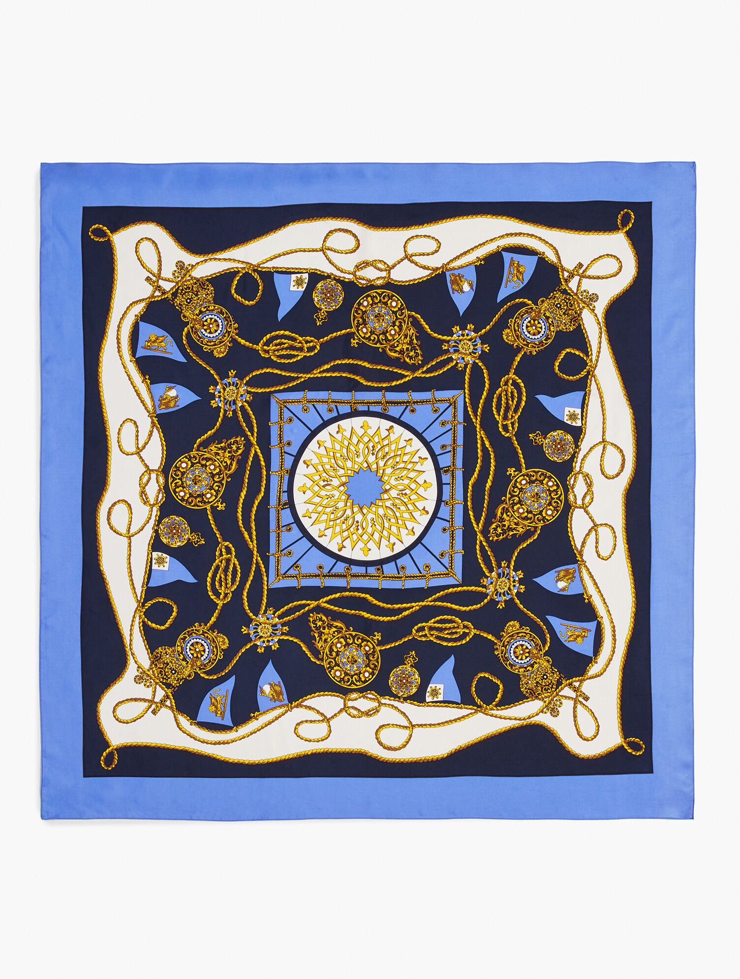 Gold Link Silk Scarf