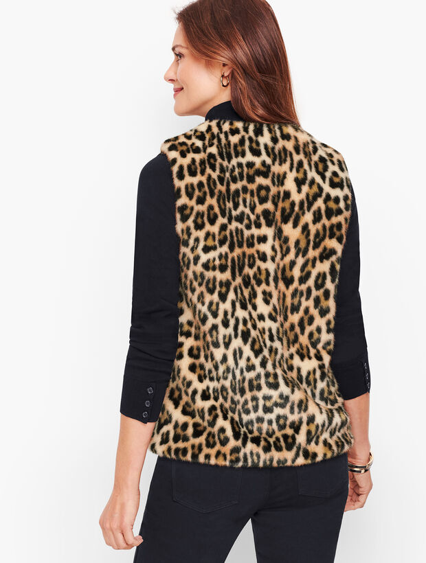 Leopard Faux Fur Vest