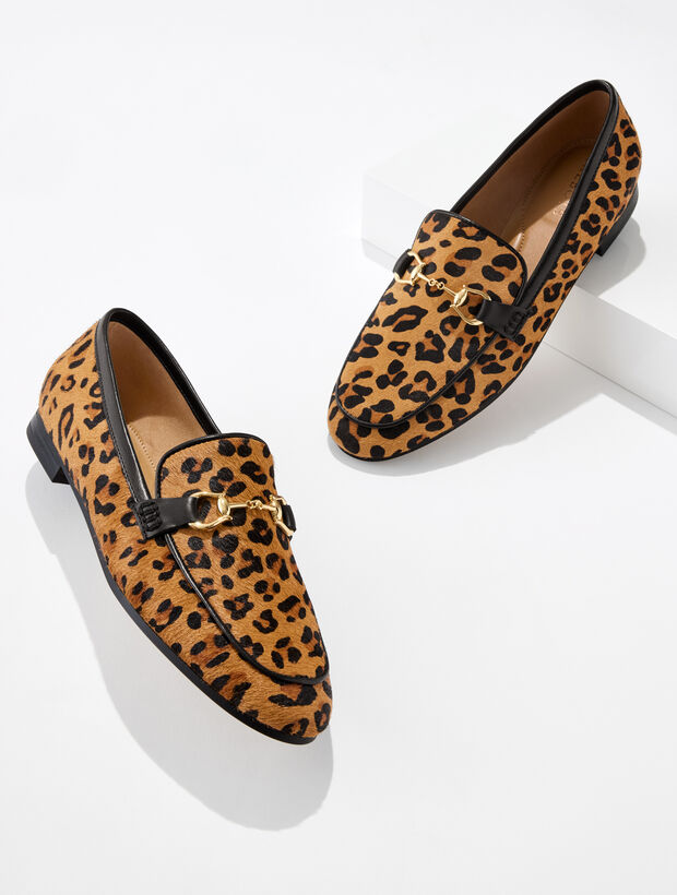 Katelyn Bit Loafers - Leopard Calf Hair