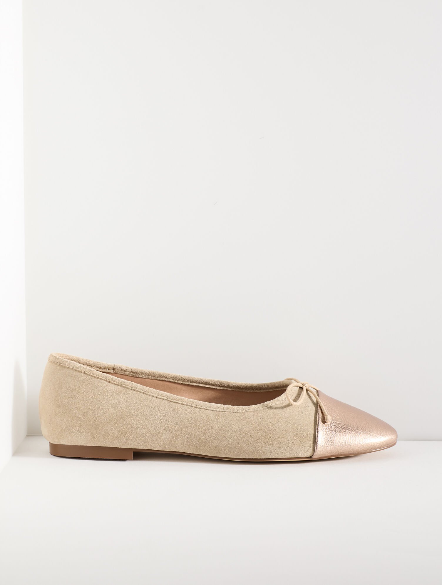 Ansly Metallic Suede Ballet Flats