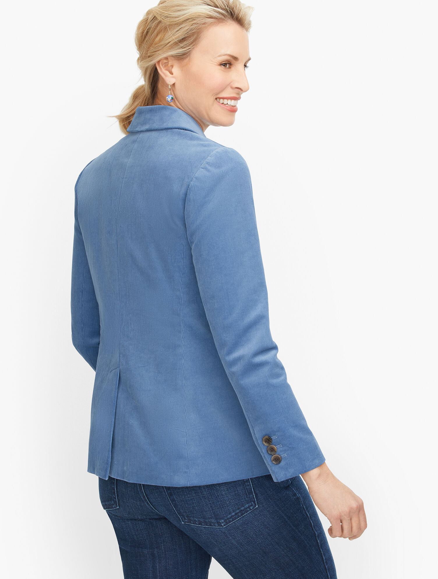 Double Breasted Corduroy Blazer