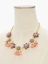Marbled Blooms Statement Necklace