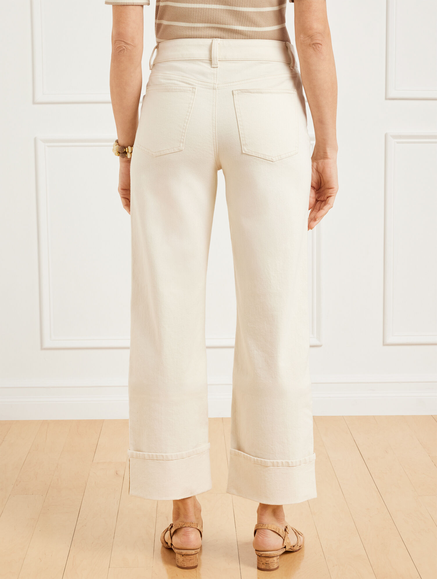 Straight Ankle Cuff Jeans