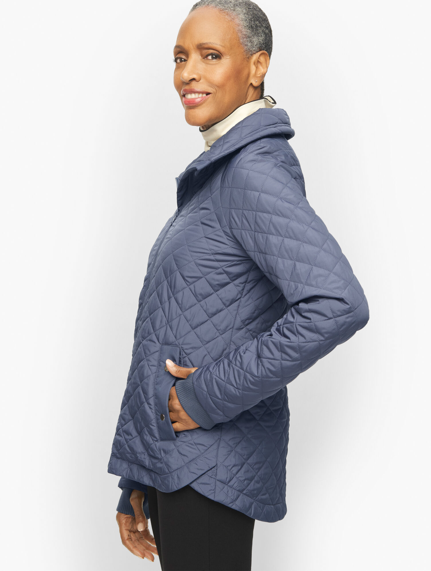 Quilted Hi-Lo Jacket