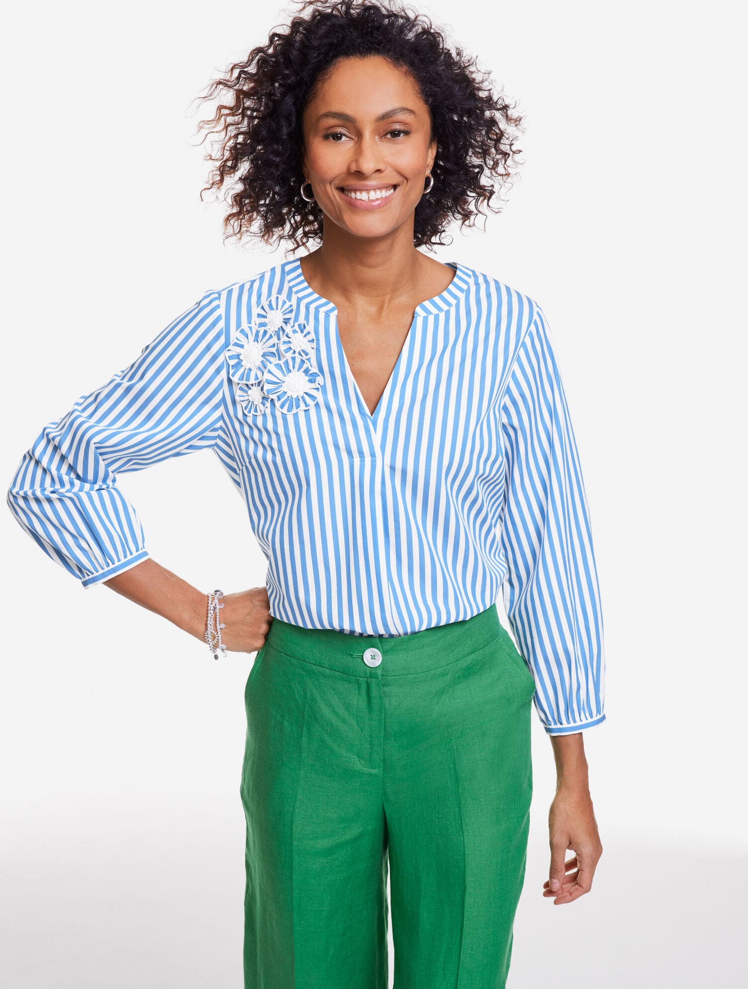 Floral Stripe Top