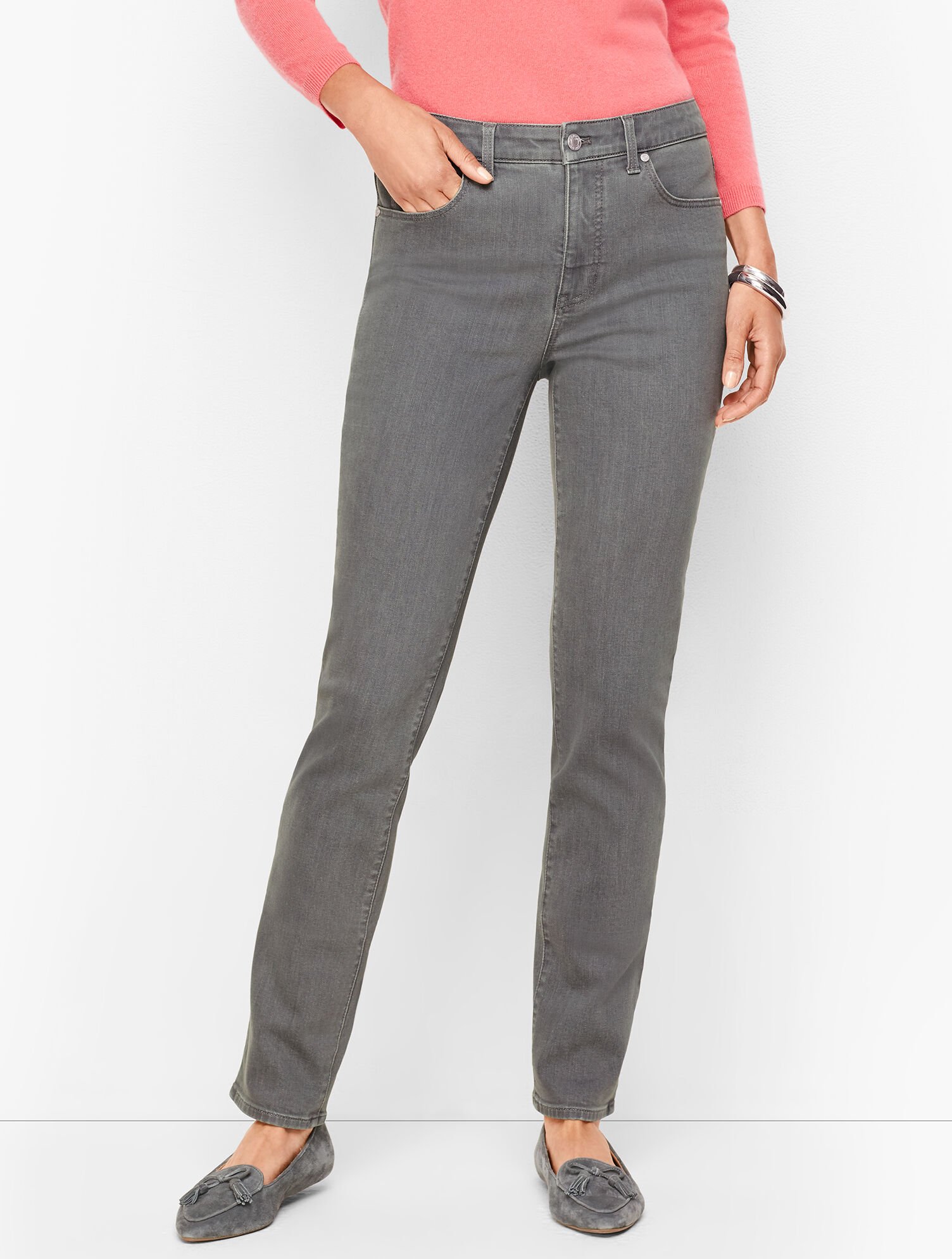 Straight Leg Jeans Deep Grey Talbots