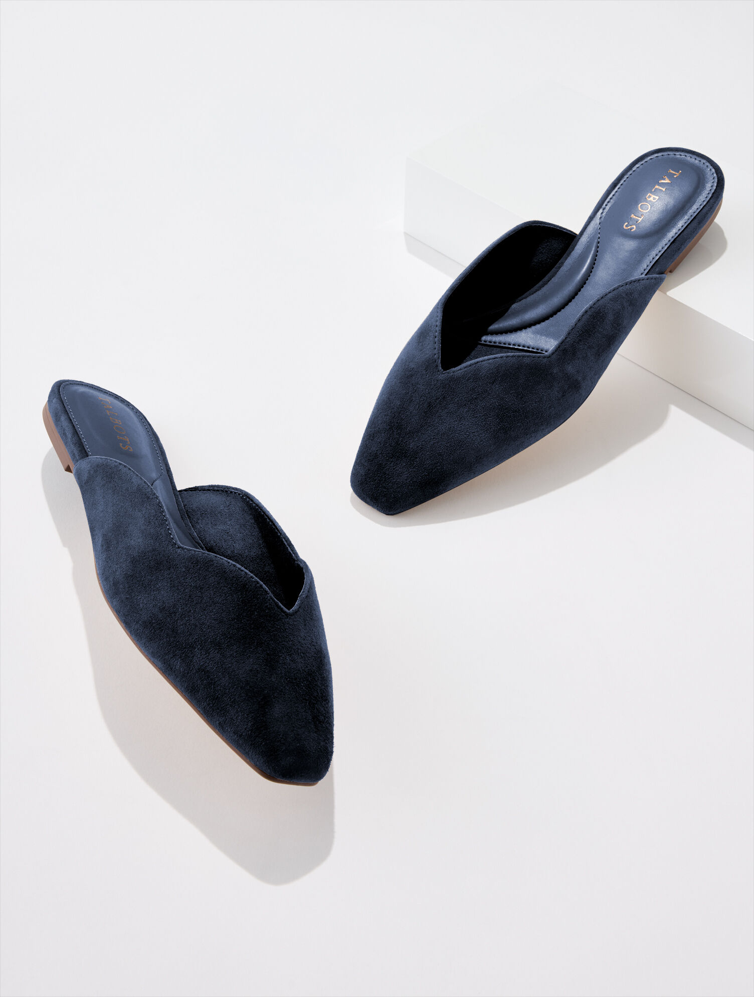 Whitley Scallop Suede Mules