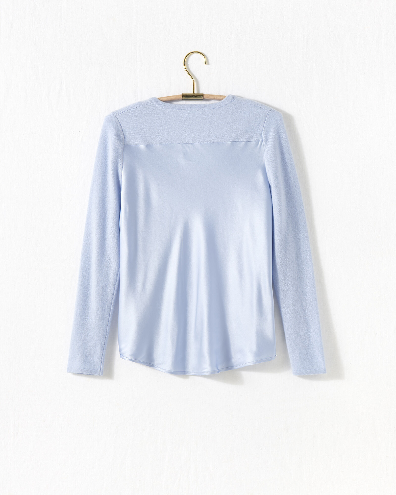 Pure Cashmere Silk Back Sweater​