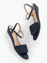 Capri Woven Leather Wedge Sandals