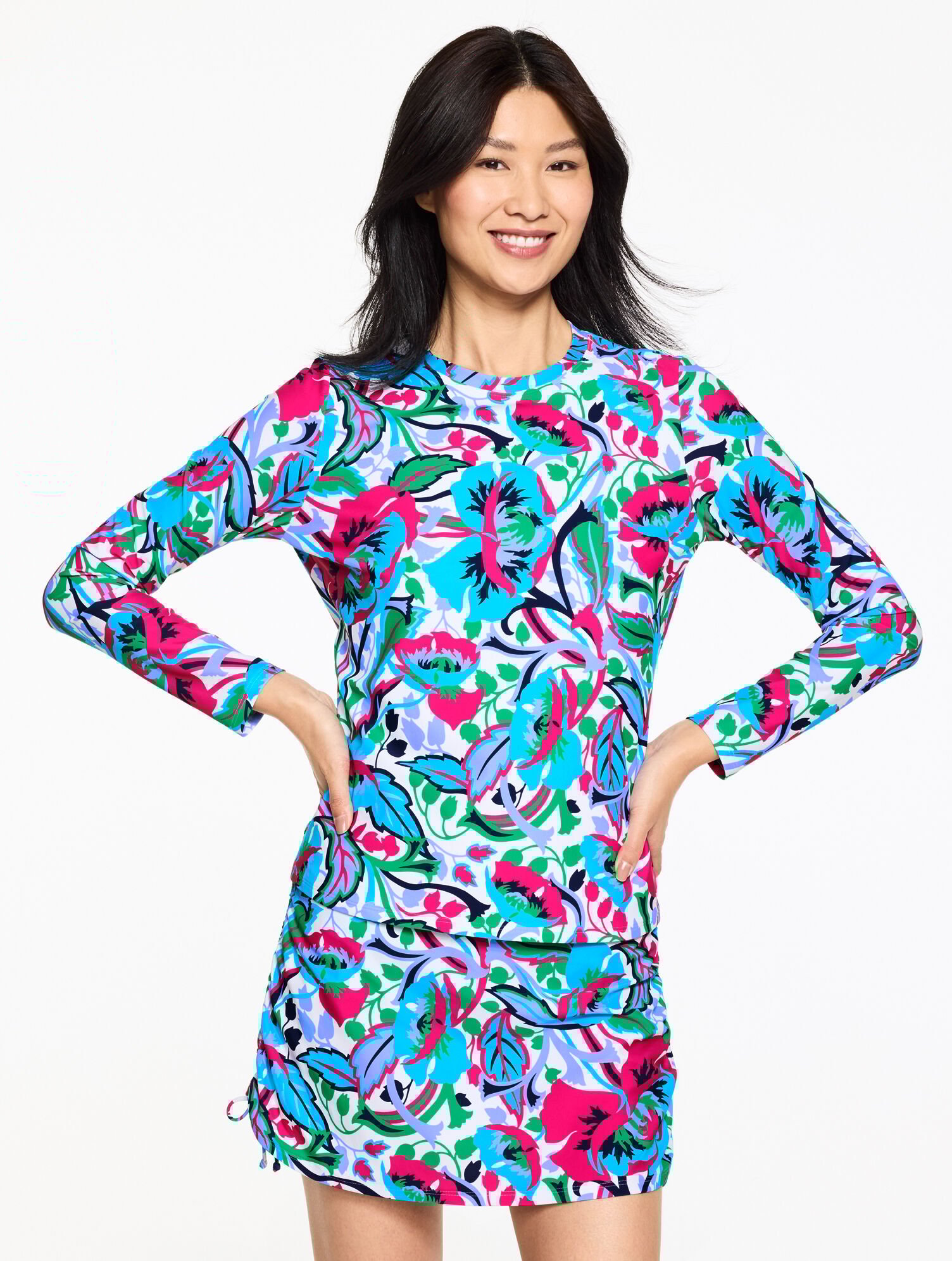 Aqua Club UPF 50+ Long Sleeve Swim Tee - Island Flora