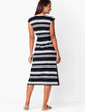 Tie-Waist Stripe Midi Dress