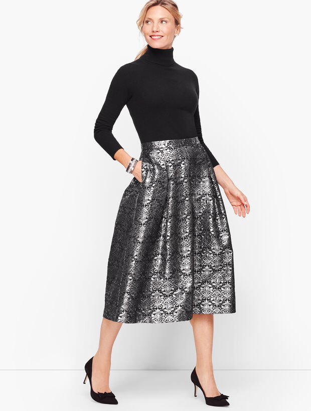 Brocade Flare Skirt