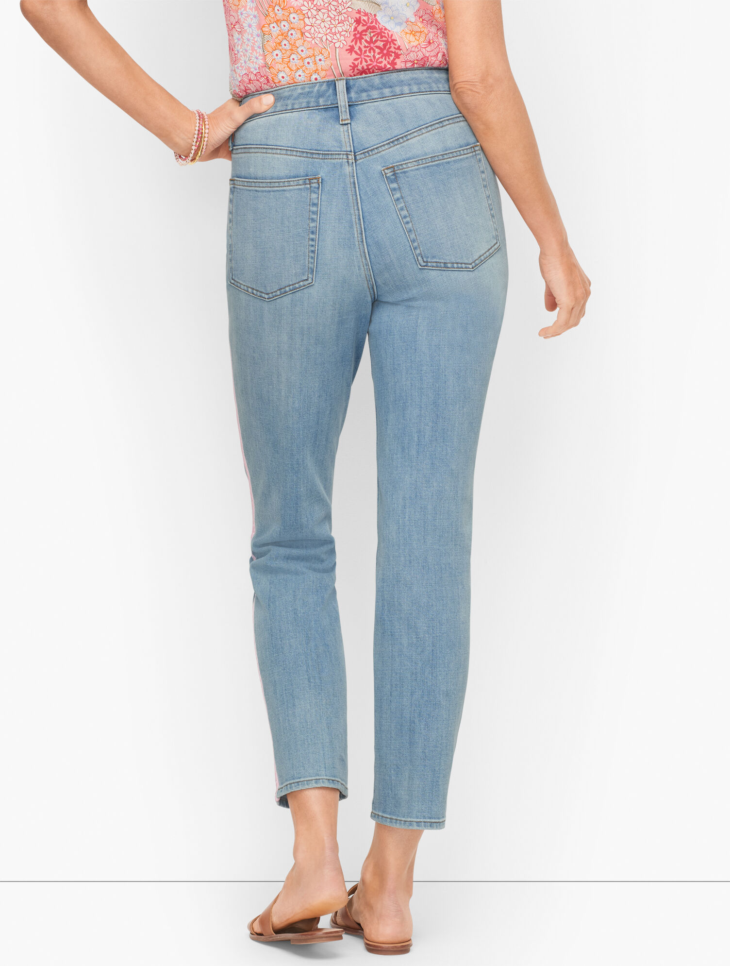 Modern Ankle Jeans - Embellished Amalfi Wash