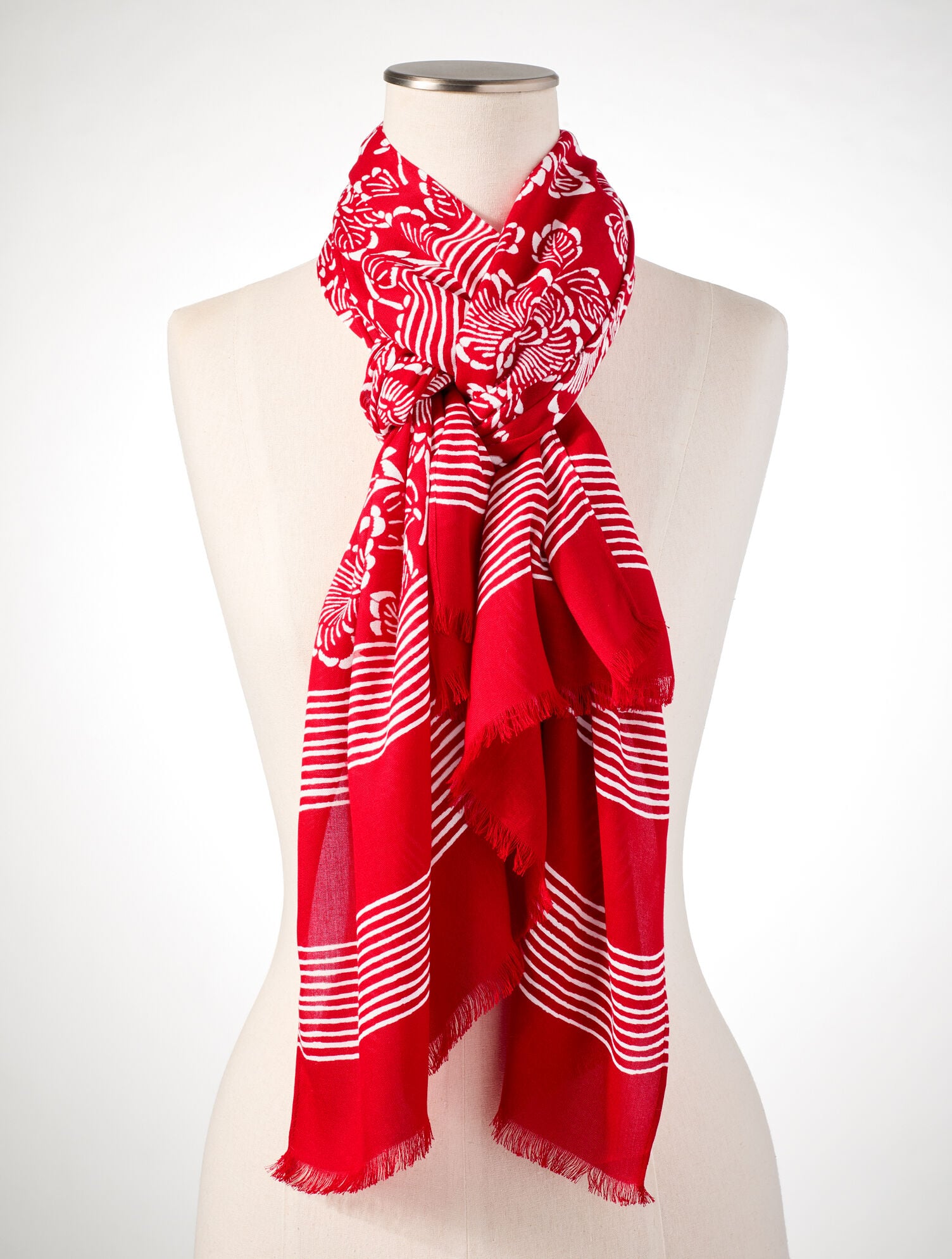 Block Floral Geo Scarf