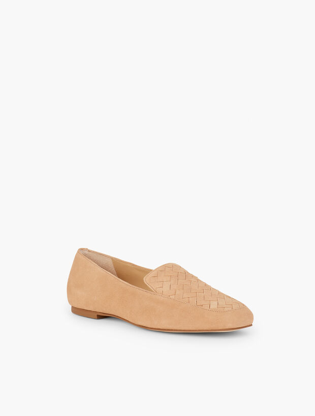 Stella Woven Suede Loafers