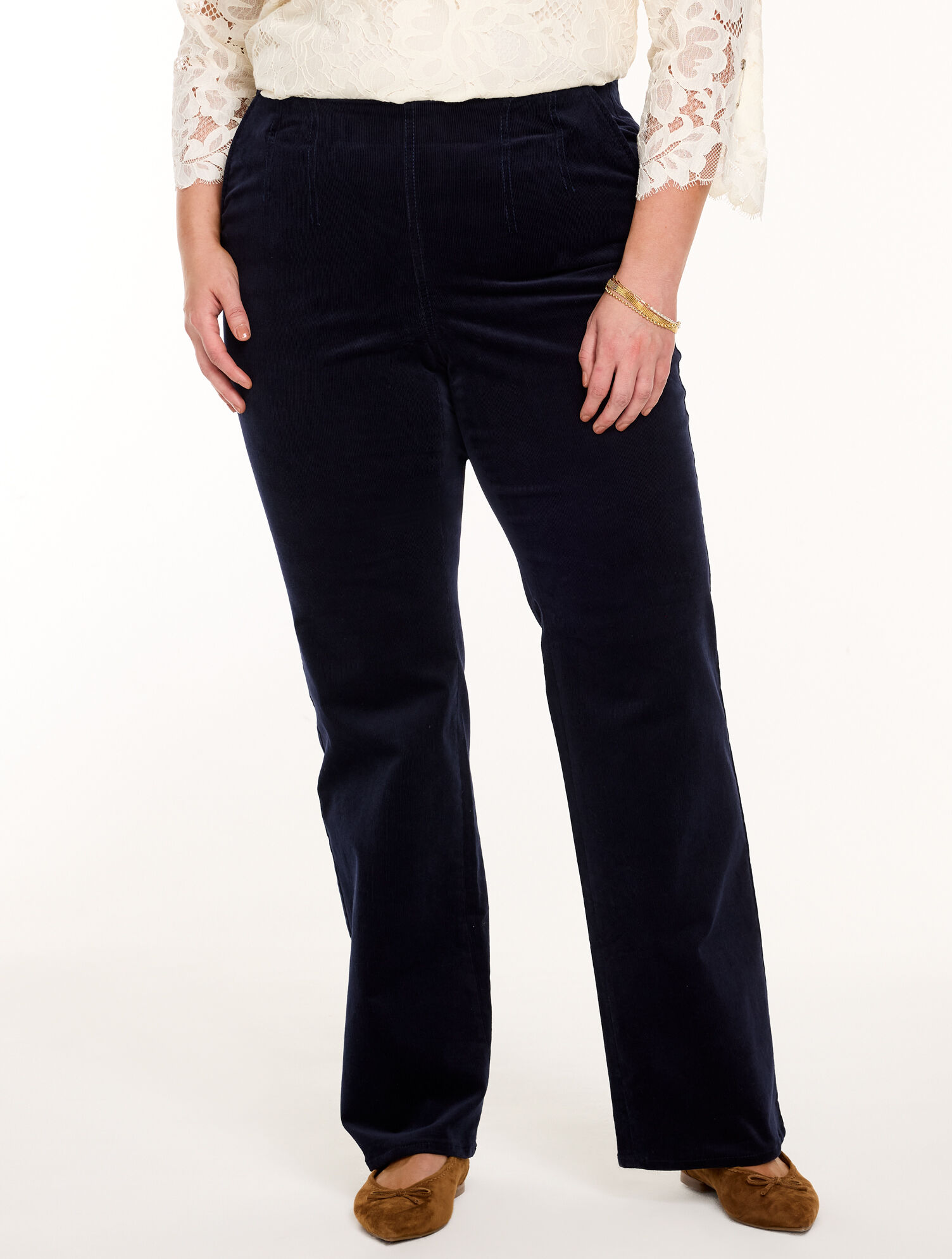 Stretch Corduroy Pull-On Trousers