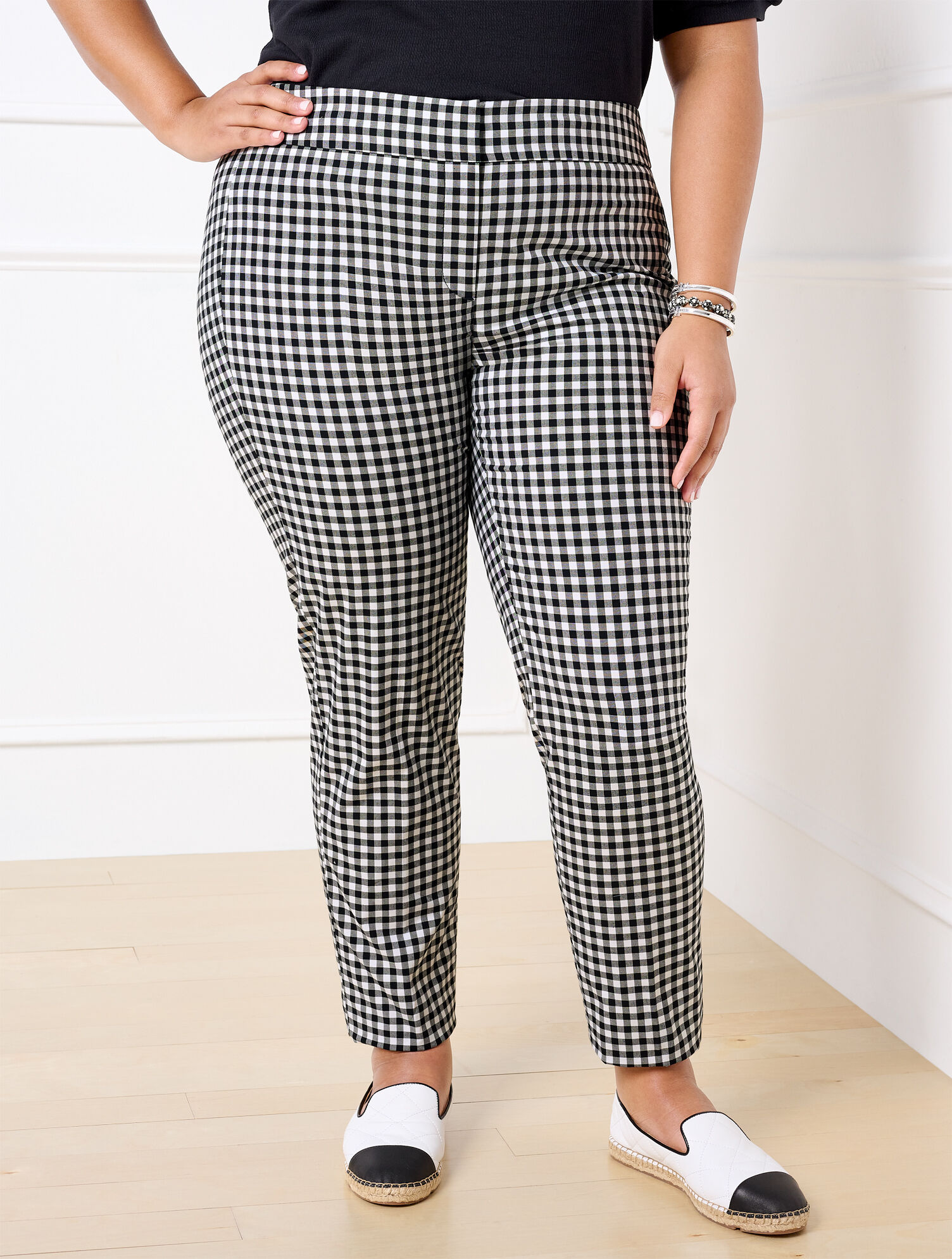 Plus Exclusive Talbots Chatham Ankle Pants - Sunrise Gingham