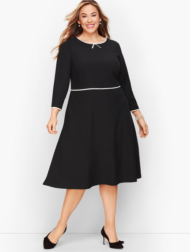 Tipped Fit &amp; Flare Dress