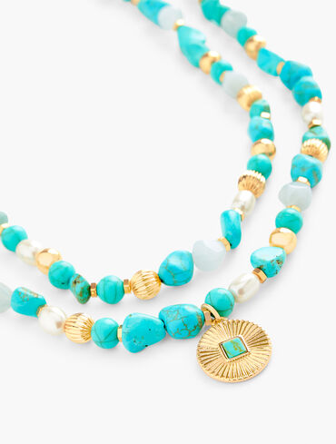 Turquoise Blue Layered Necklace