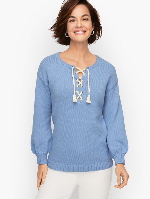 Lace Up Sweater
