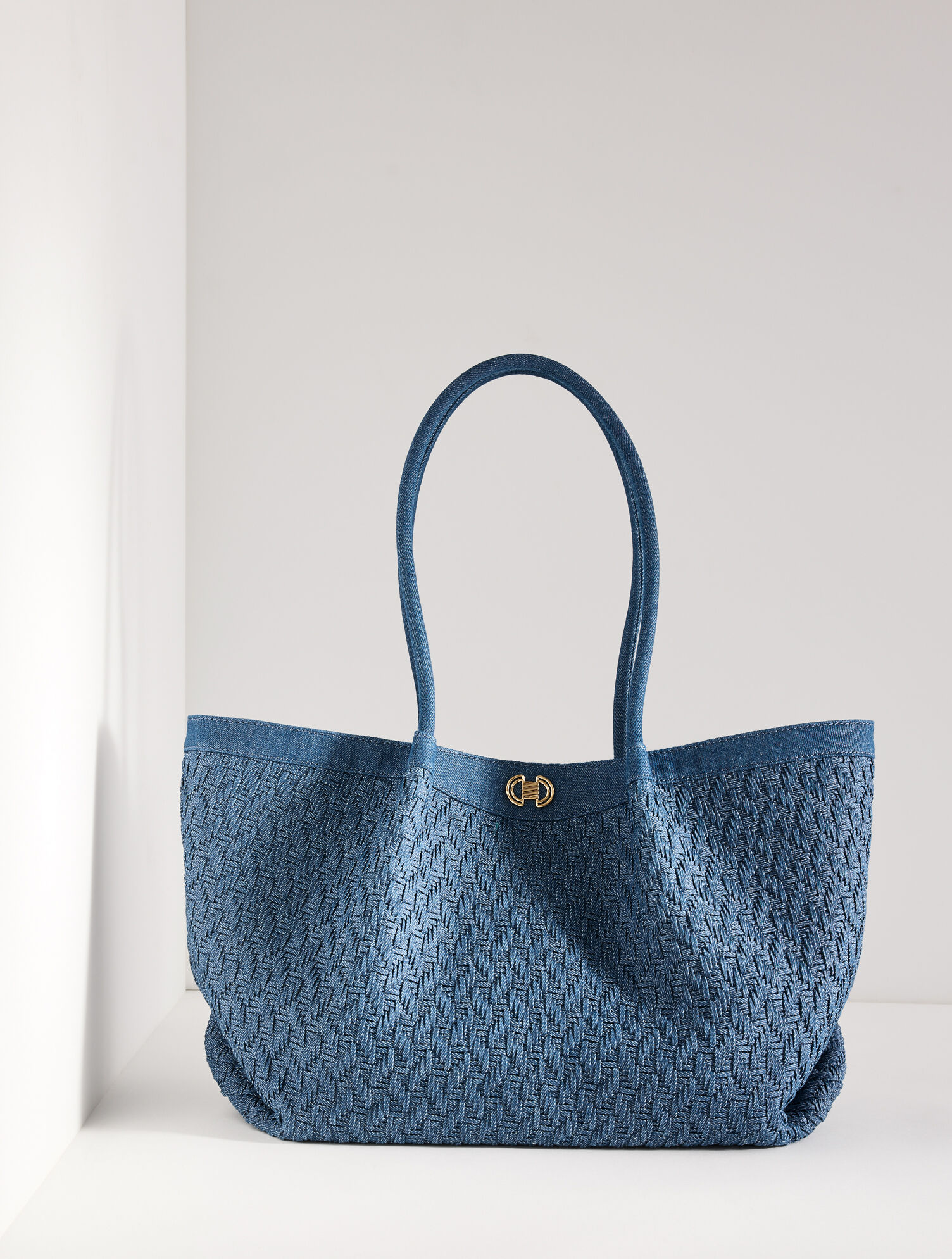 Talbots Wallets Katharine Woven Denim Tote | Talbots