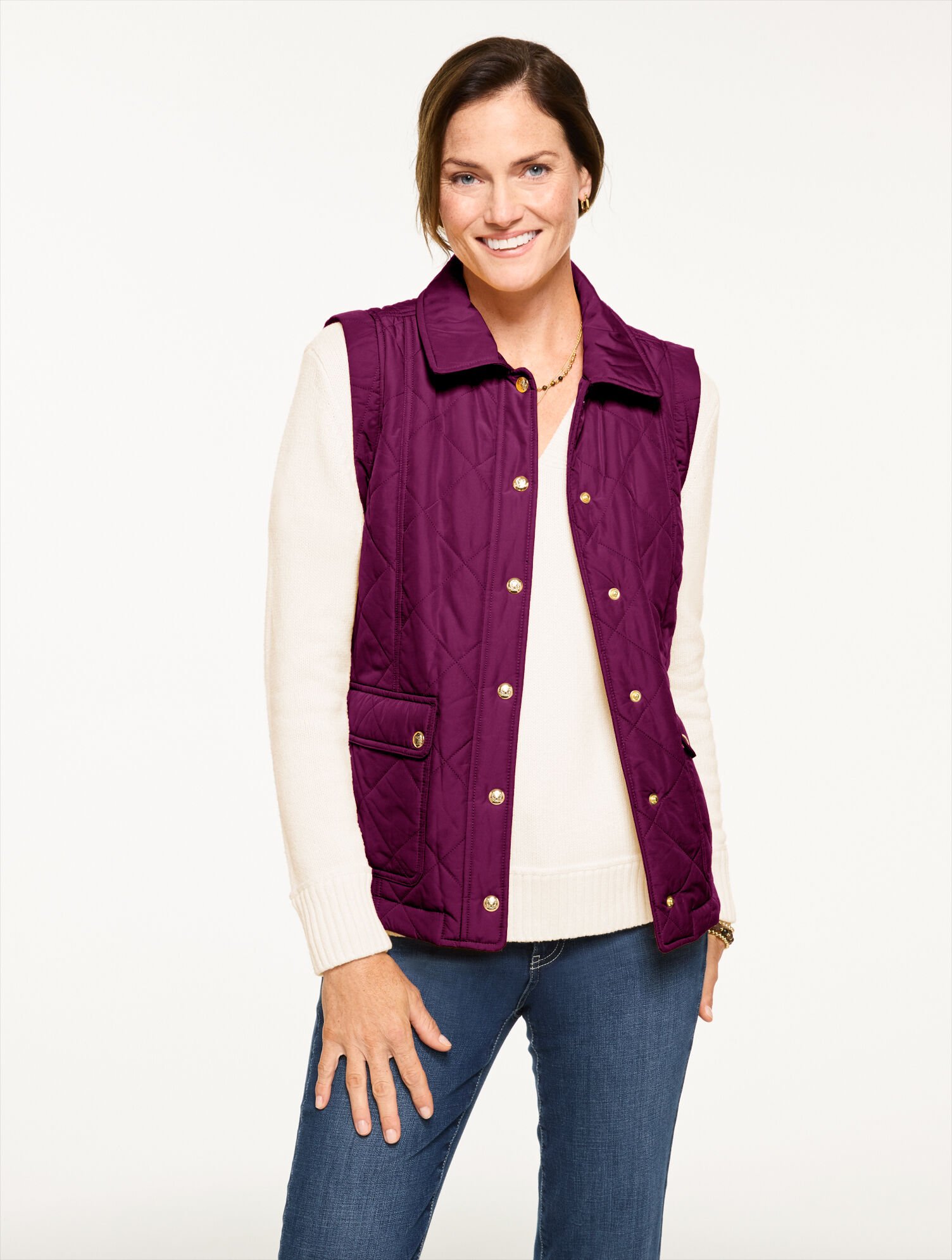 Quilted Barn Vest | Talbots
