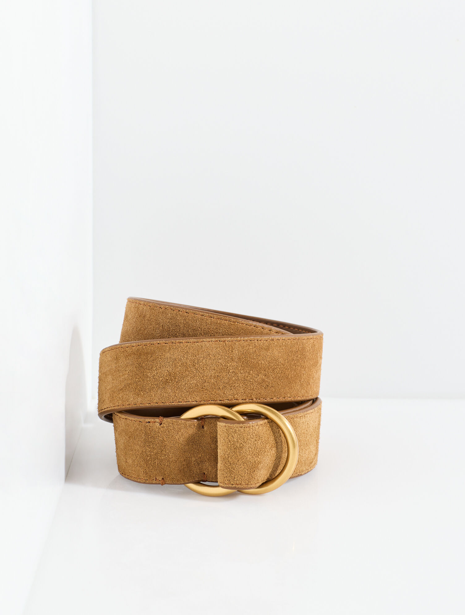 Double Ring Suede Belt