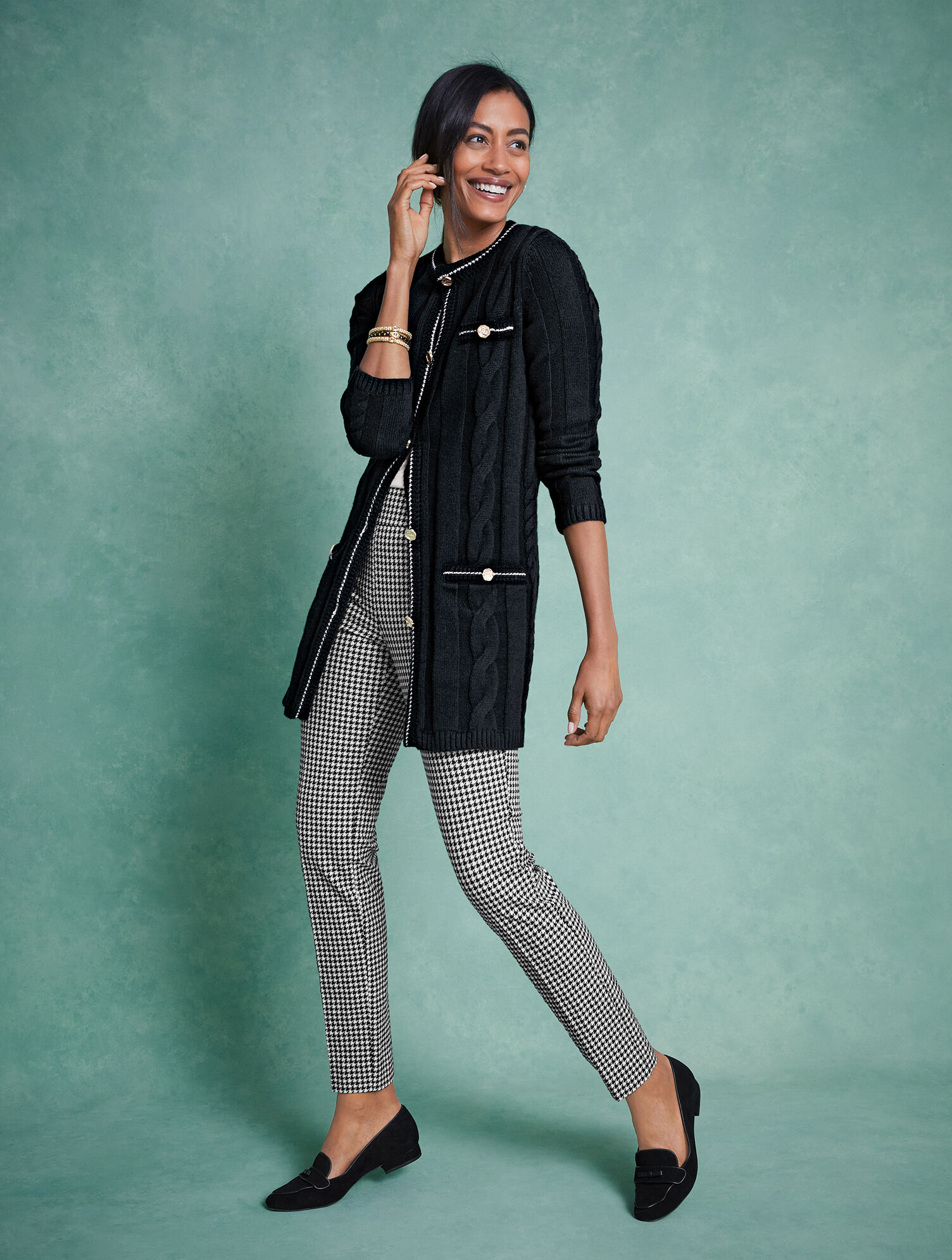 Talbots Chatham Ankle Pants - Bold Houndstooth