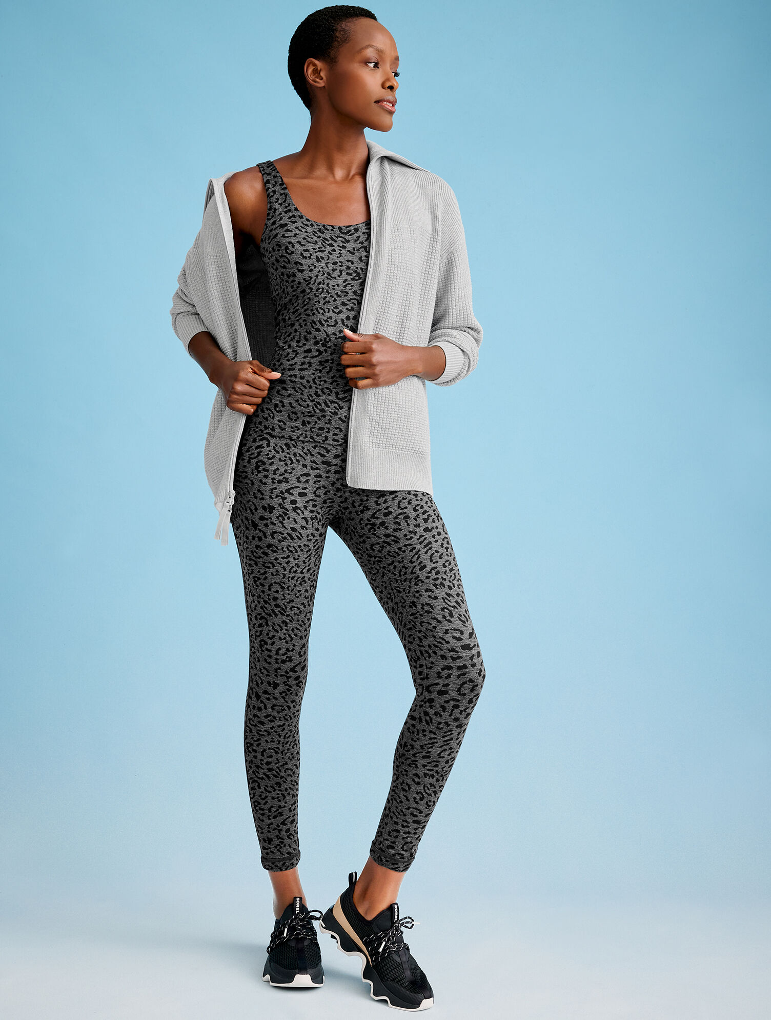 Waffle Knit Sweater Jacket