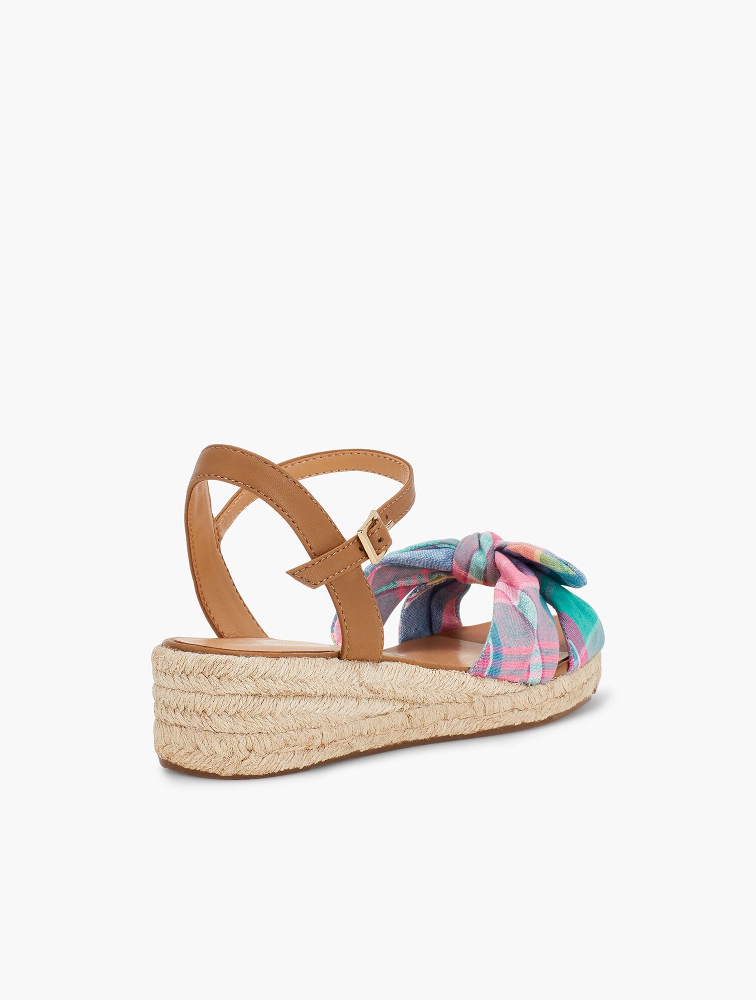 Pamela Knotted Espadrille Wedges - Madras Plaid | Talbots