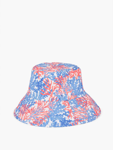 Dynamic Coral Reversible Bucket Hat