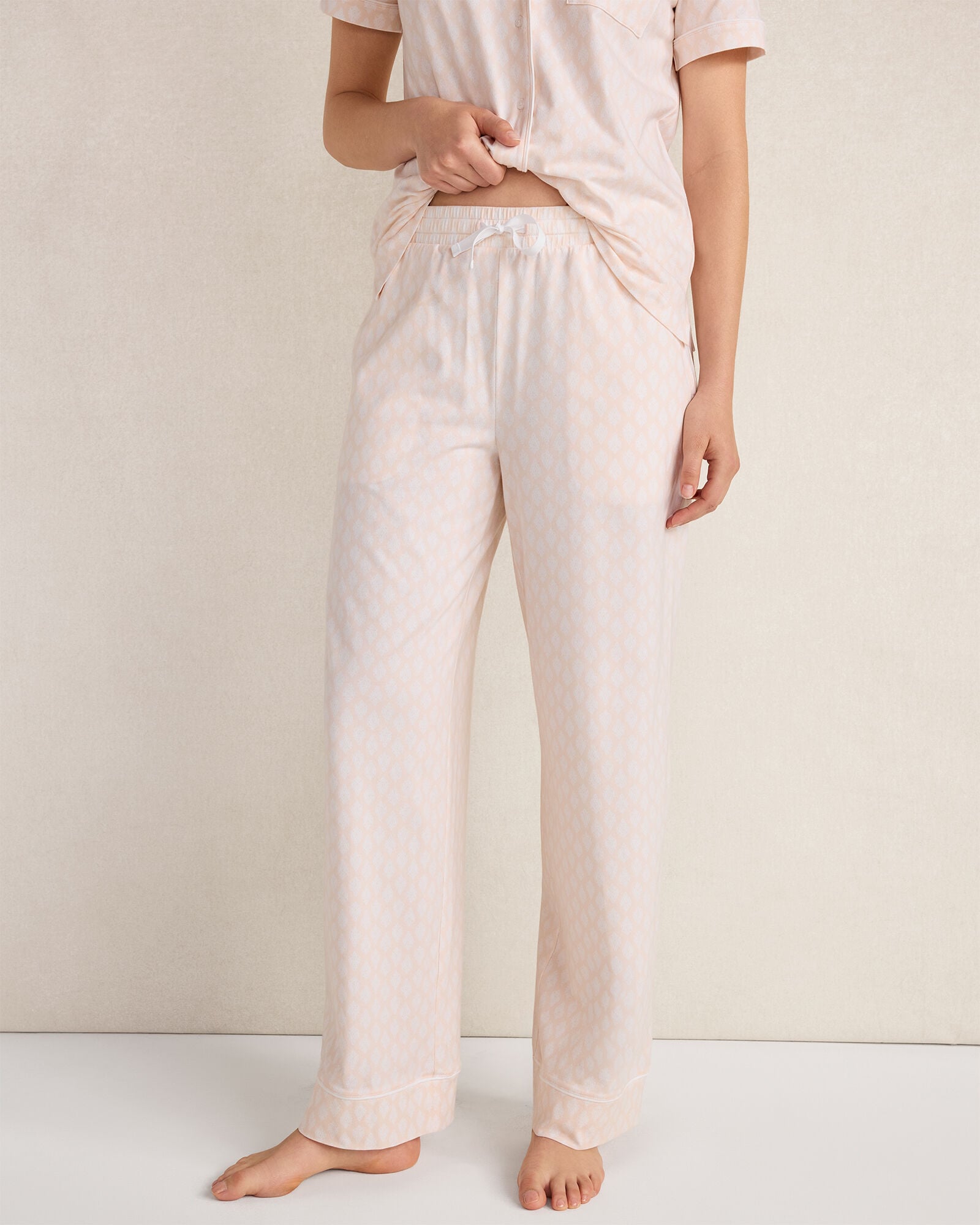 Organic Cotton Jersey Medallion Foulard Pajama Pants