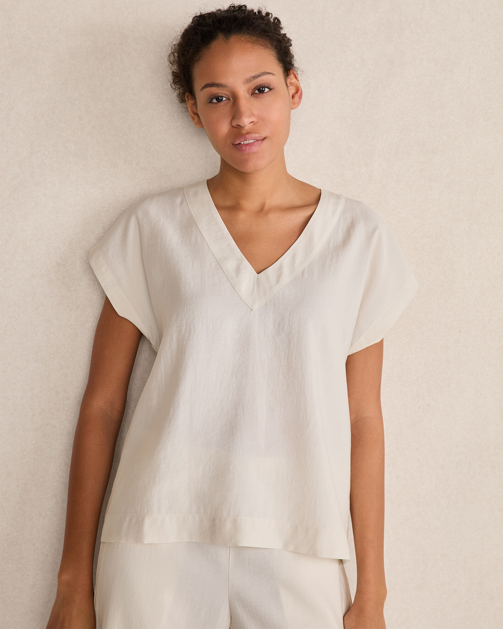 Luxe Modal V-Neck Top - image 1
