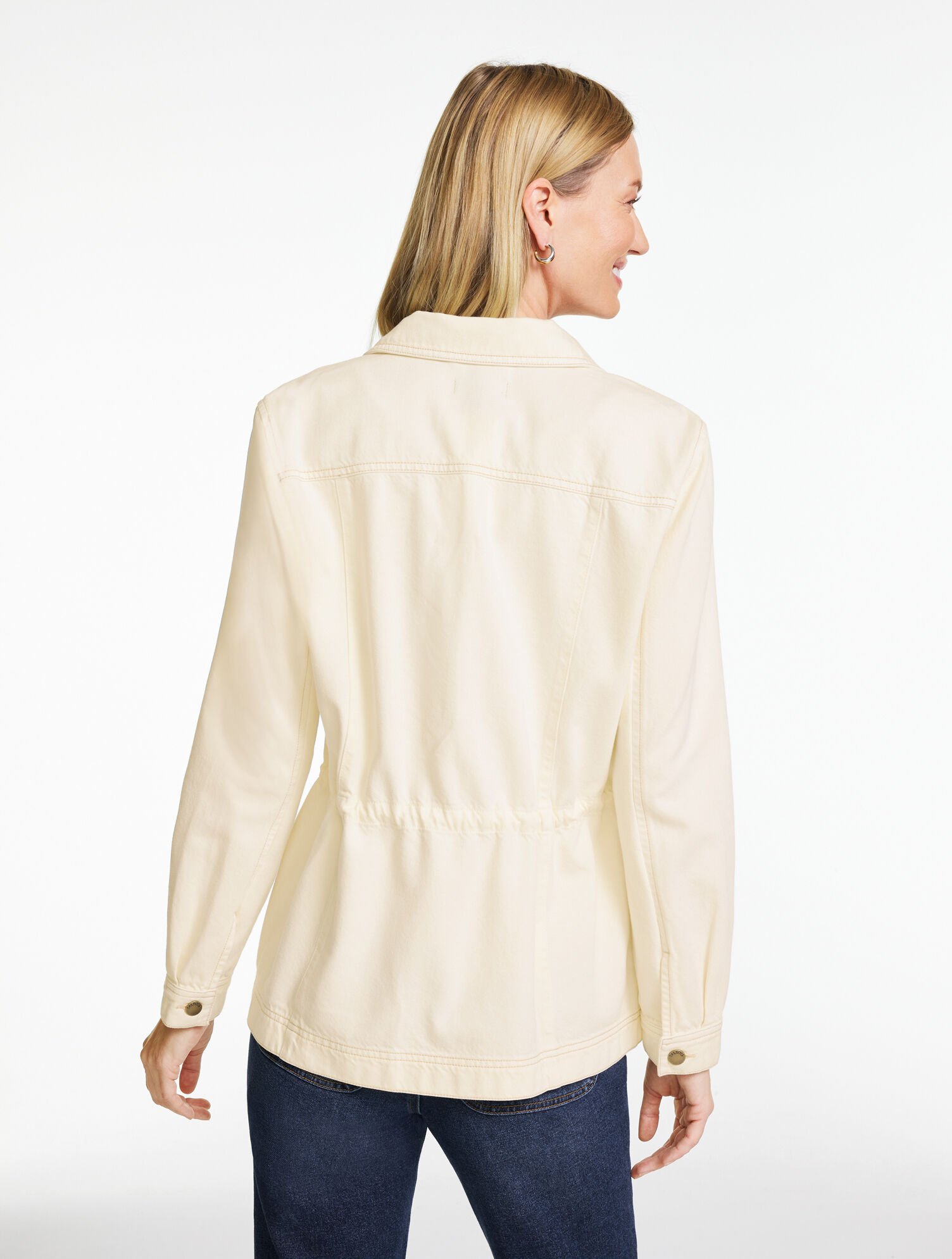 Cinched Waist Shirt Jacket