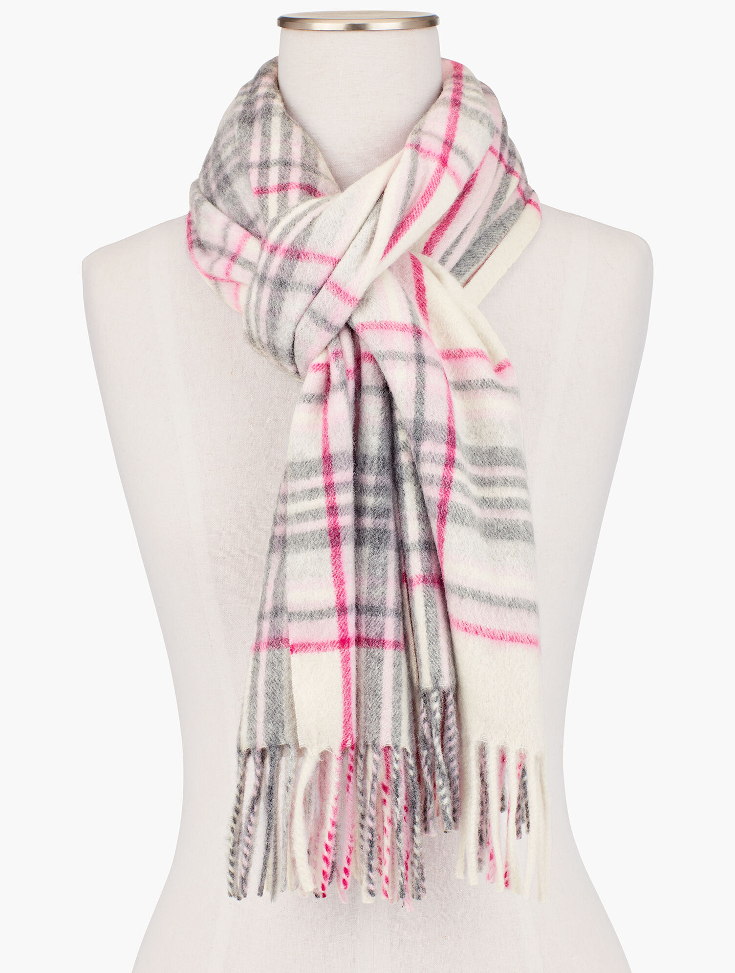 Pure Cashmere Scarf - Colorful Plaid