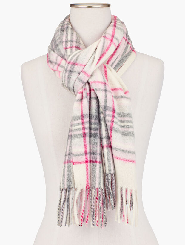 Pure Cashmere Scarf - Colorful Plaid