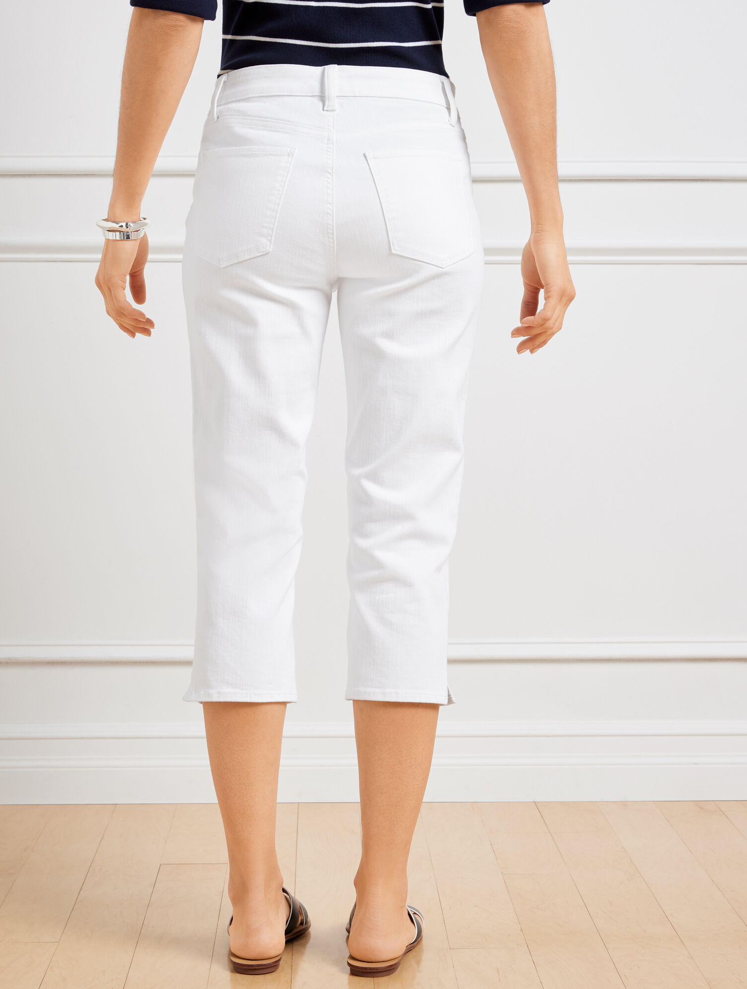 Pedal Pusher Jeans - White - Curvy Fit