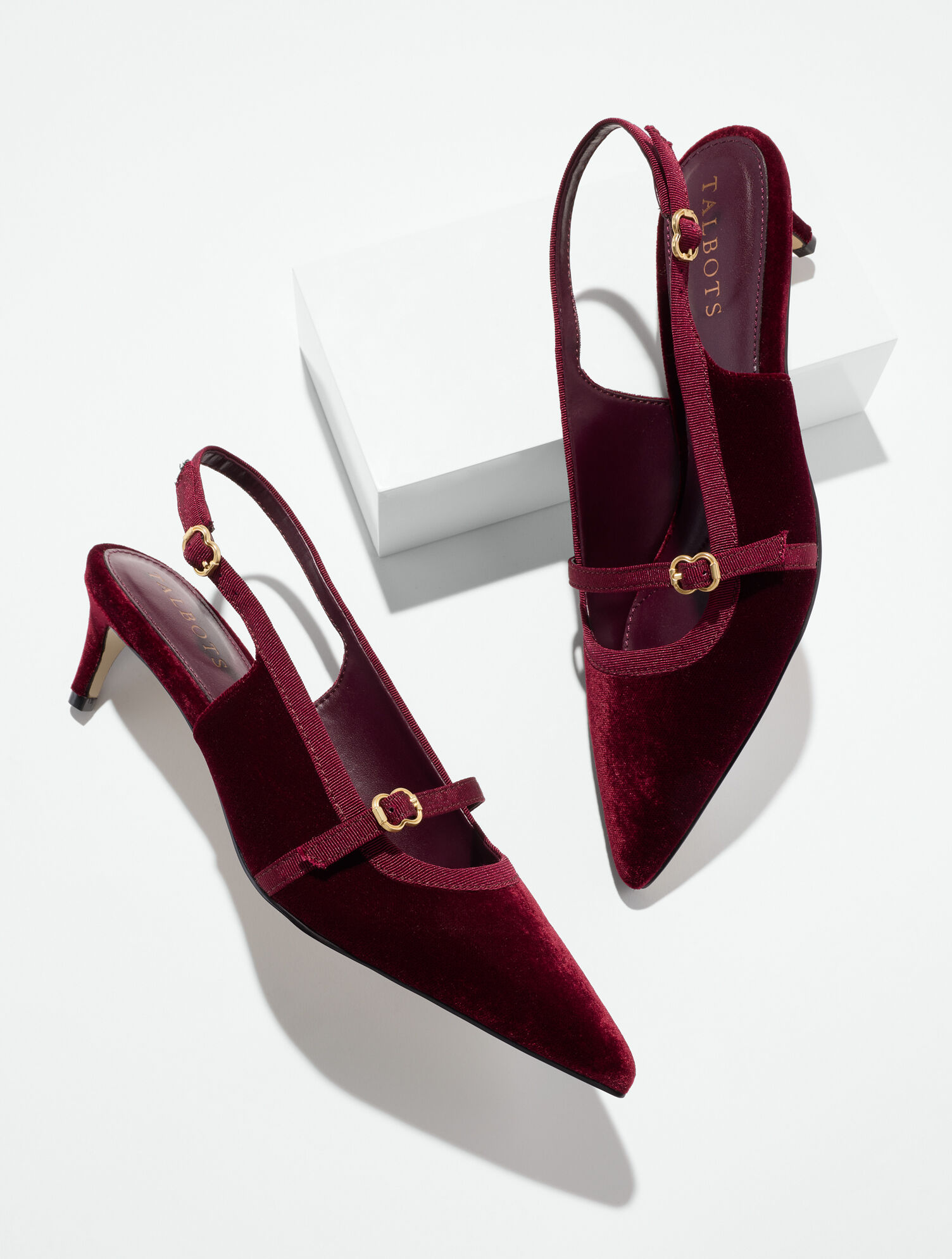 Elena Velvet Slingback Pumps