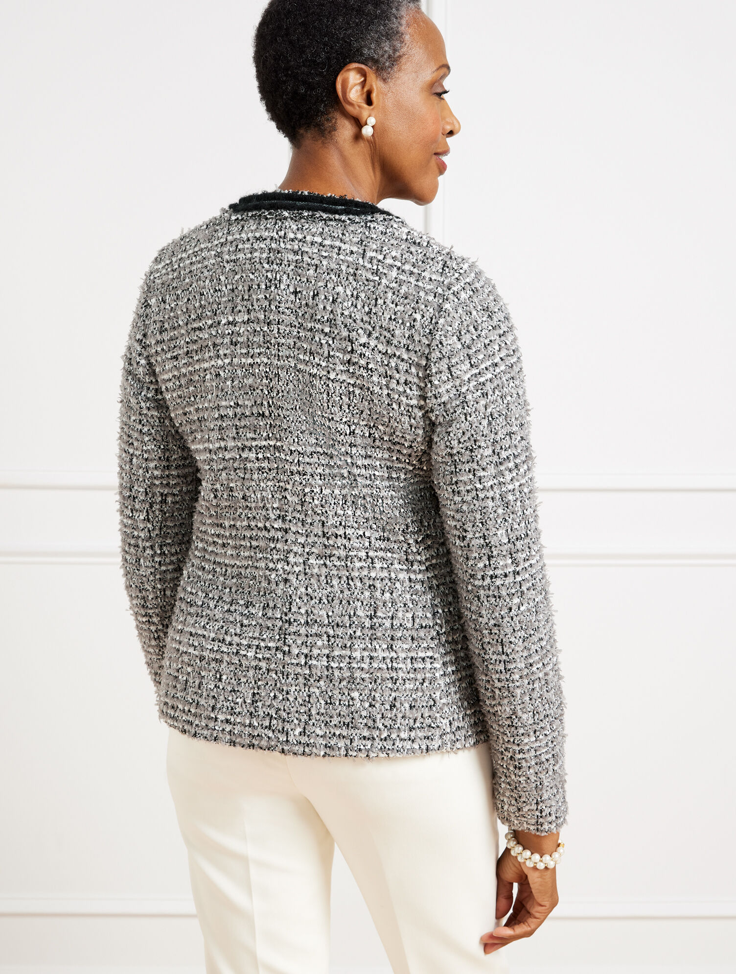 Twinkling Tweed Knit Jacket | Talbots