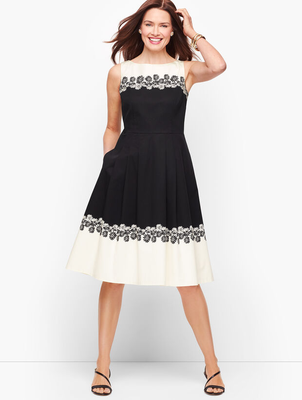 Sleeveless Floral Fit &amp; Flare Dress
