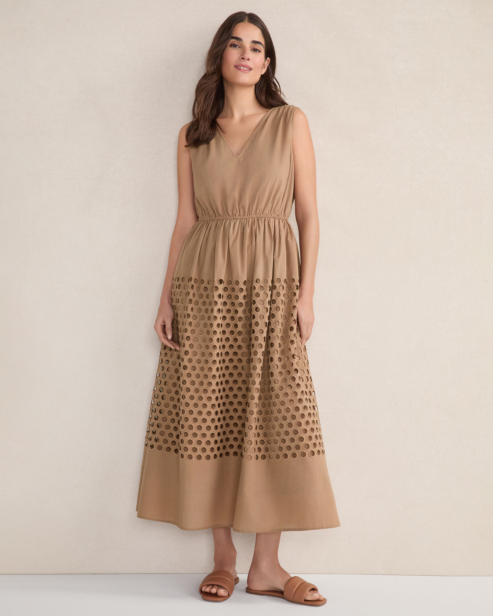 white christmas dresses Gingham Cotton Midi Dress main image 0