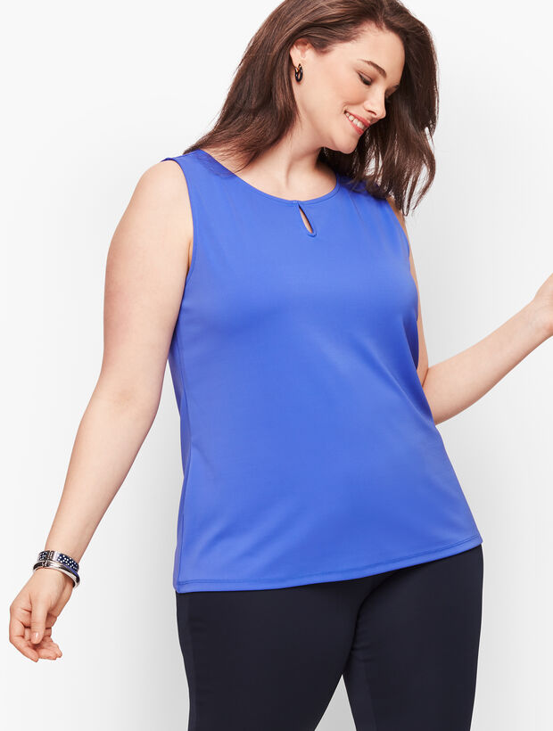 Knit Jersey Keyhole Tank