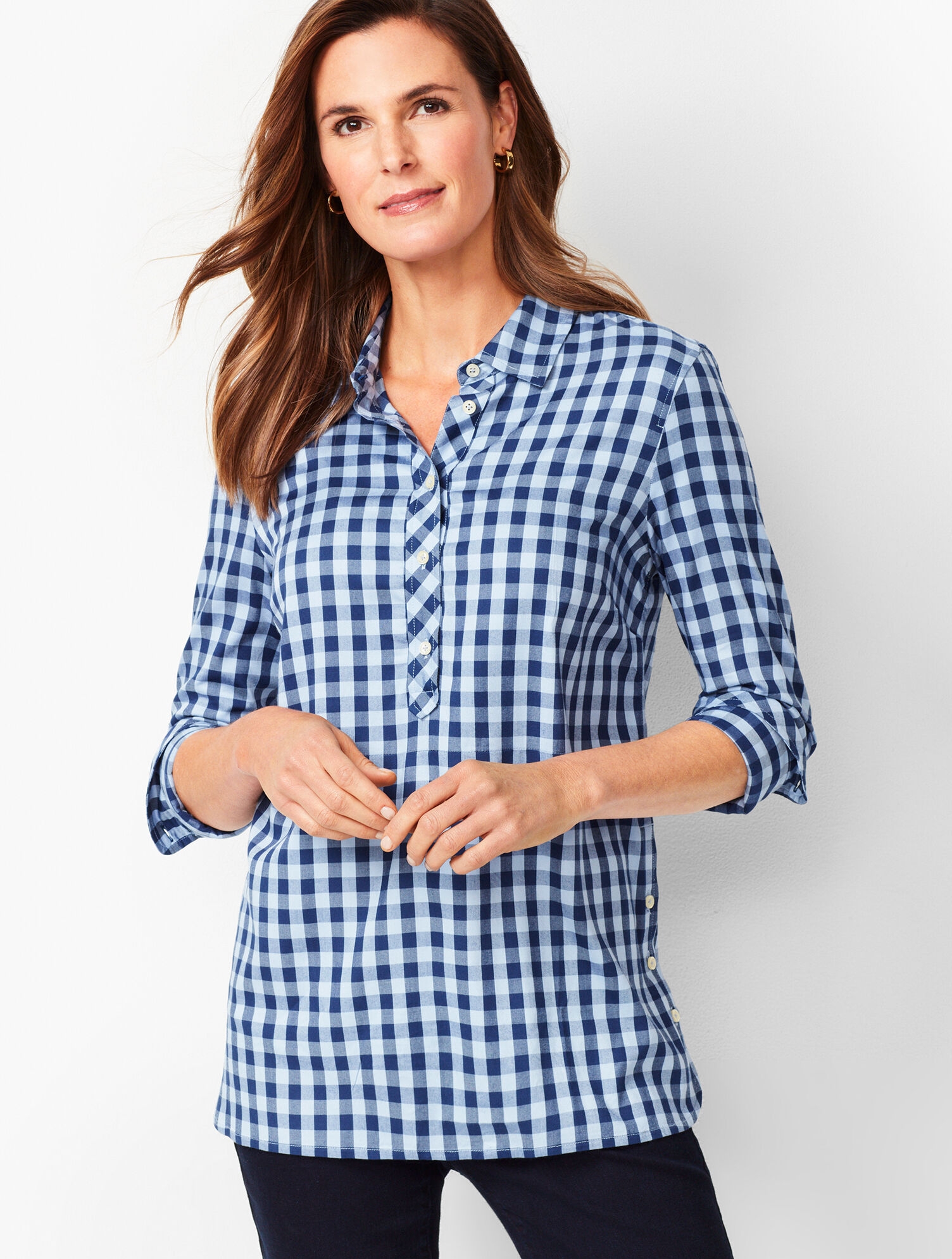 Gingham Popover Tunic Talbots