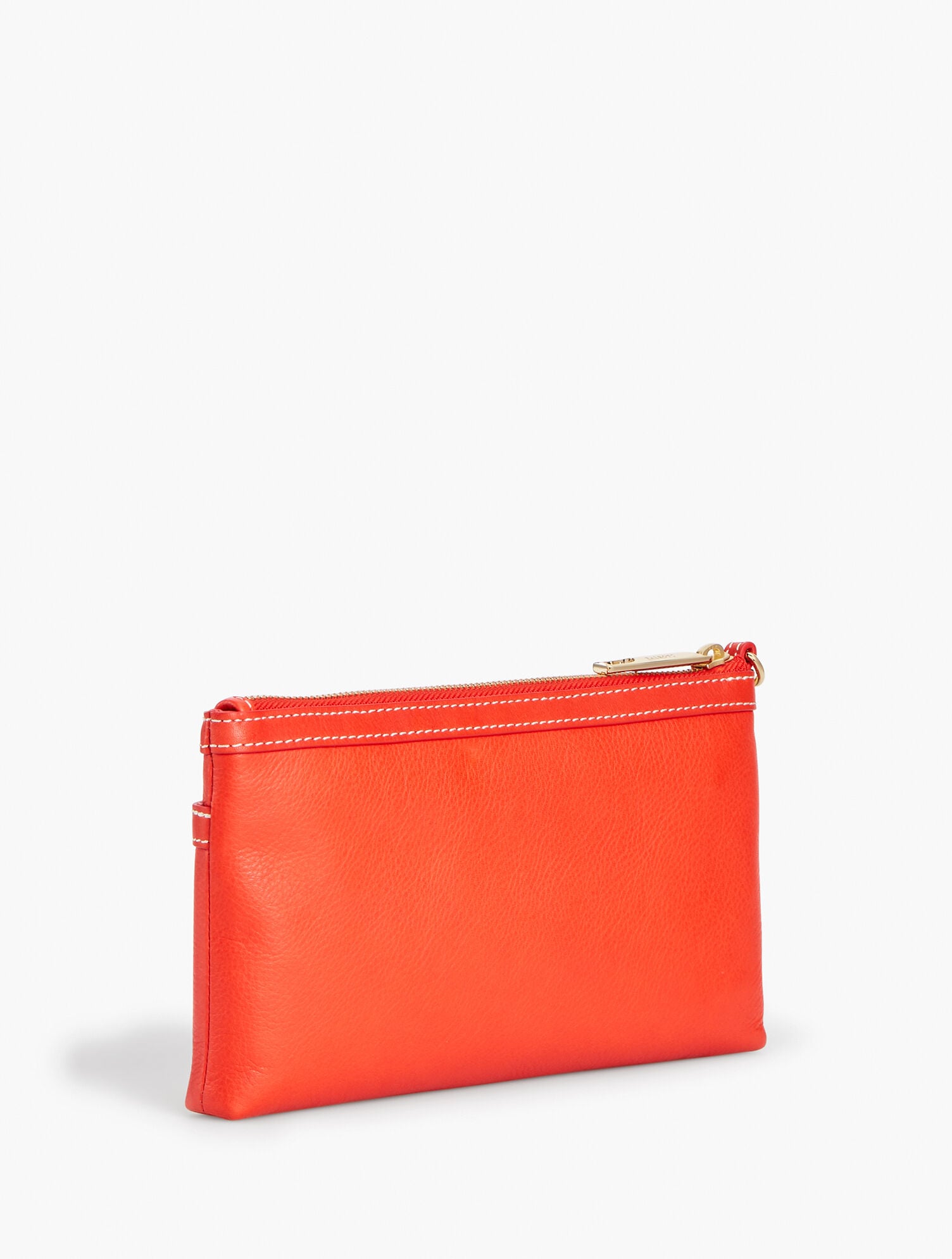 Pebble Leather Zip-Top Wristlet
