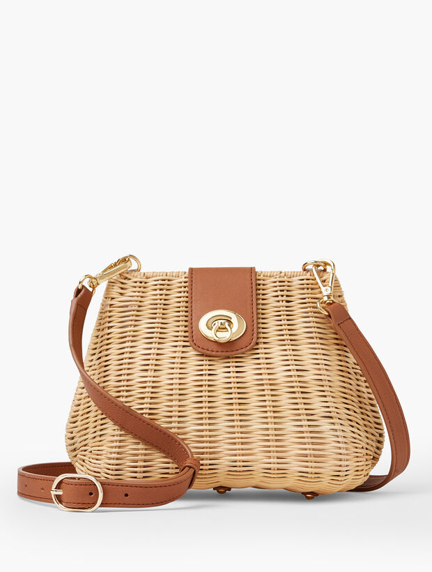 Wicker Flip Lock Bag