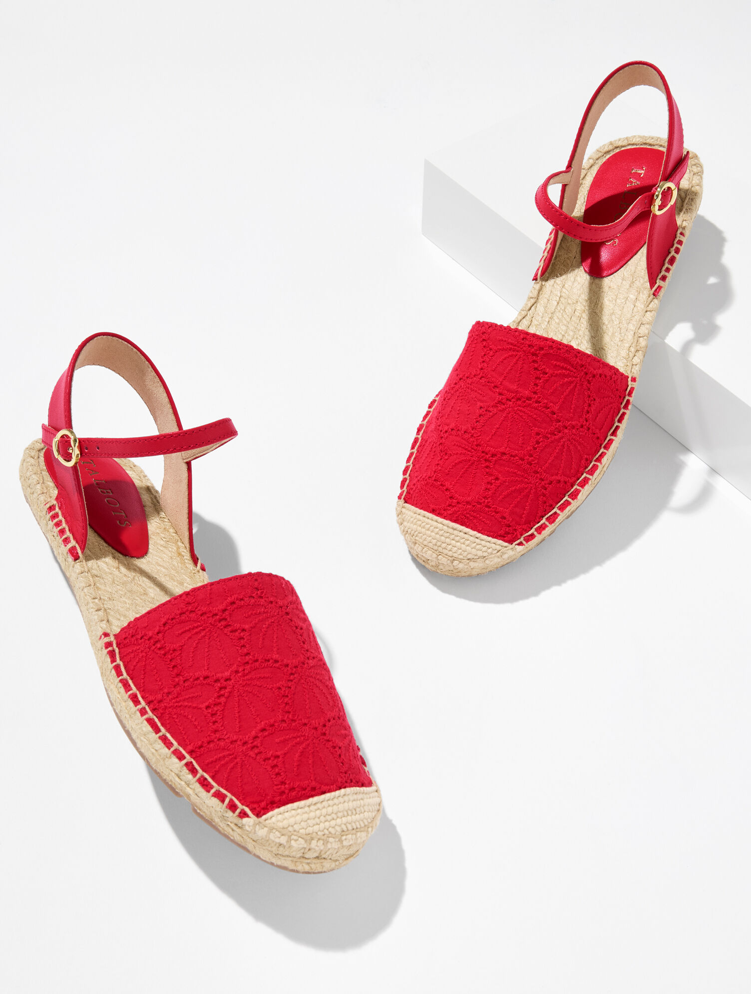 Izzy d&rsquo;Orsay Shell Eyelet Espadrille Flats