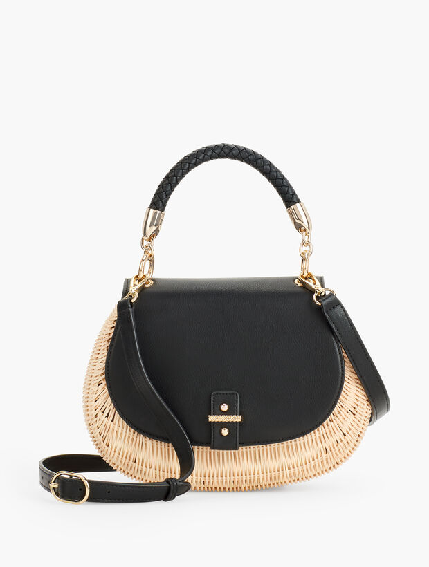 Wicker Top Handle Bag